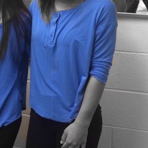 Blue long sleeve with buttons